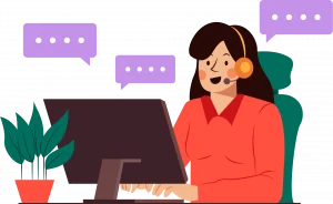 Service Desk wanita Graphic