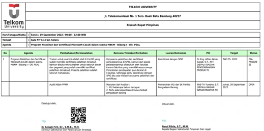 Pindai QR code di bawah untuk membuka halaman verifikasi yang memuat informasi notula yang telah didiseminasikan.