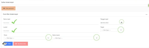 Isi filter yang akan dicari.