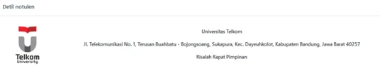 pada emom Akan muncul detil notulen seperti pada gambar.