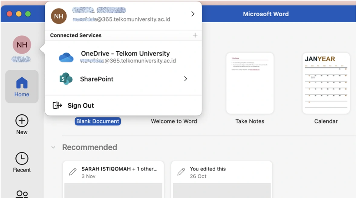berhasil login Microsoft Office 365