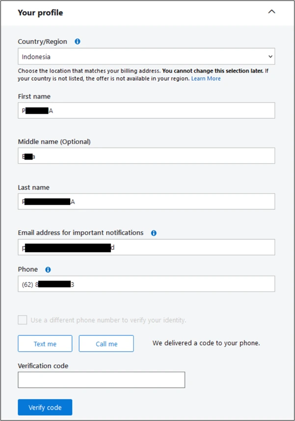Selanjutnya muncul tampilan halaman Your Profile