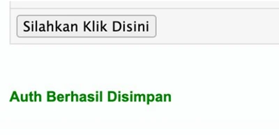 Apps-Auth Token auth berhasil disimpan