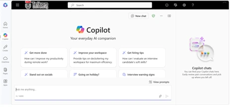 Setelah itu, ikon Copilot akan muncul di panel kiri dan dapat langsung digunakan.
