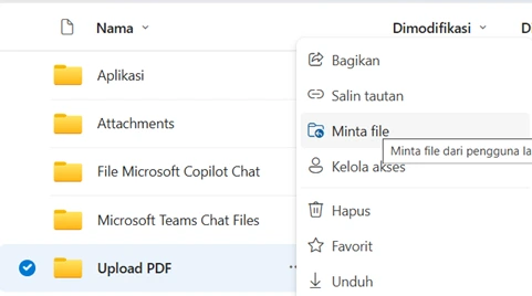 Pilih “Minta File”