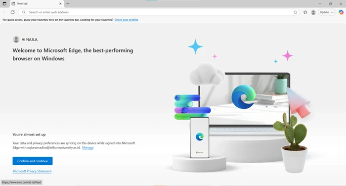 Klik ikon Copilot yang terdapat di kanan atas browser Bing.