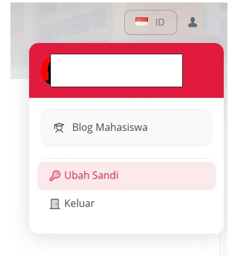 Pilih Menu “Ubah Sandi” di Profil