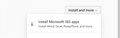 Untuk mengunduh, login ke www.office.com, lalu klik Install Microsoft 365 Apps di sisi kanan