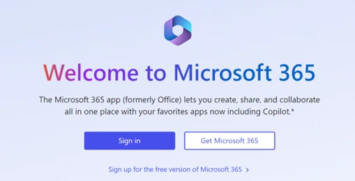 Memilih Opsi Sign In