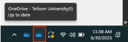 Akses ikon OneDrive dari Taskbar