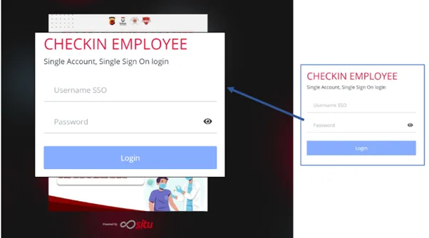 Login ke Web CheckIn dengan akun SSO.