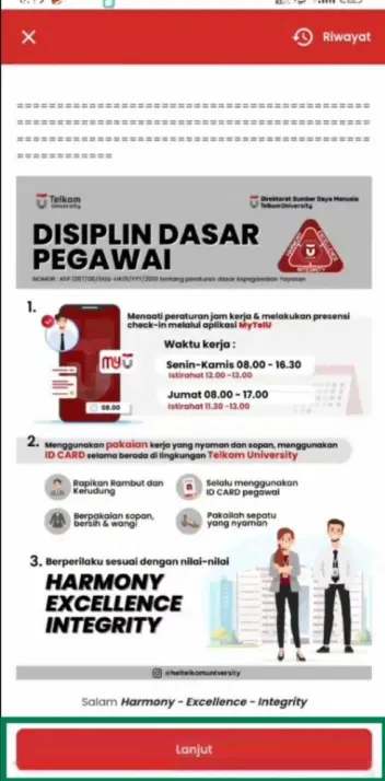 Ketuk tombol “Lanjut”