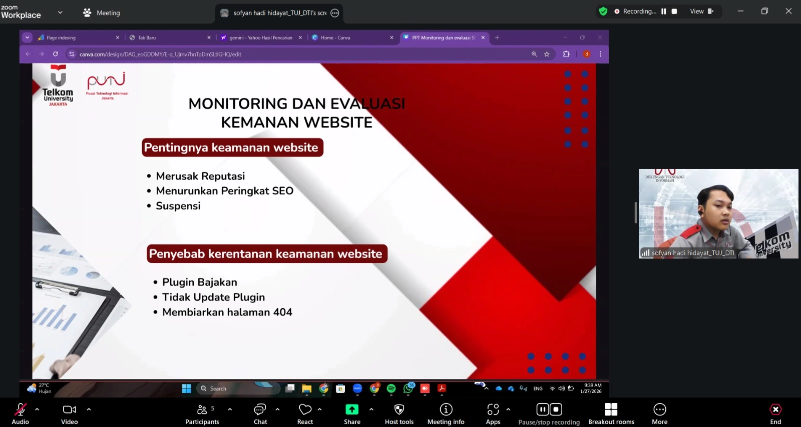Penjelasan Keamanan Website