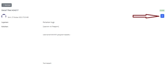 Tekan ikon chat/riwayat percakapan