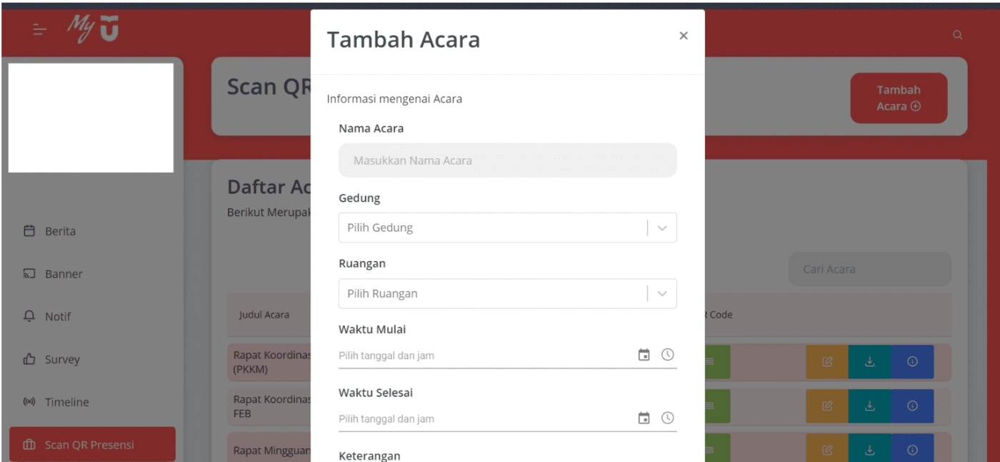 Lengkapi seluruh detail kegiatan yang akan dilaksanakan