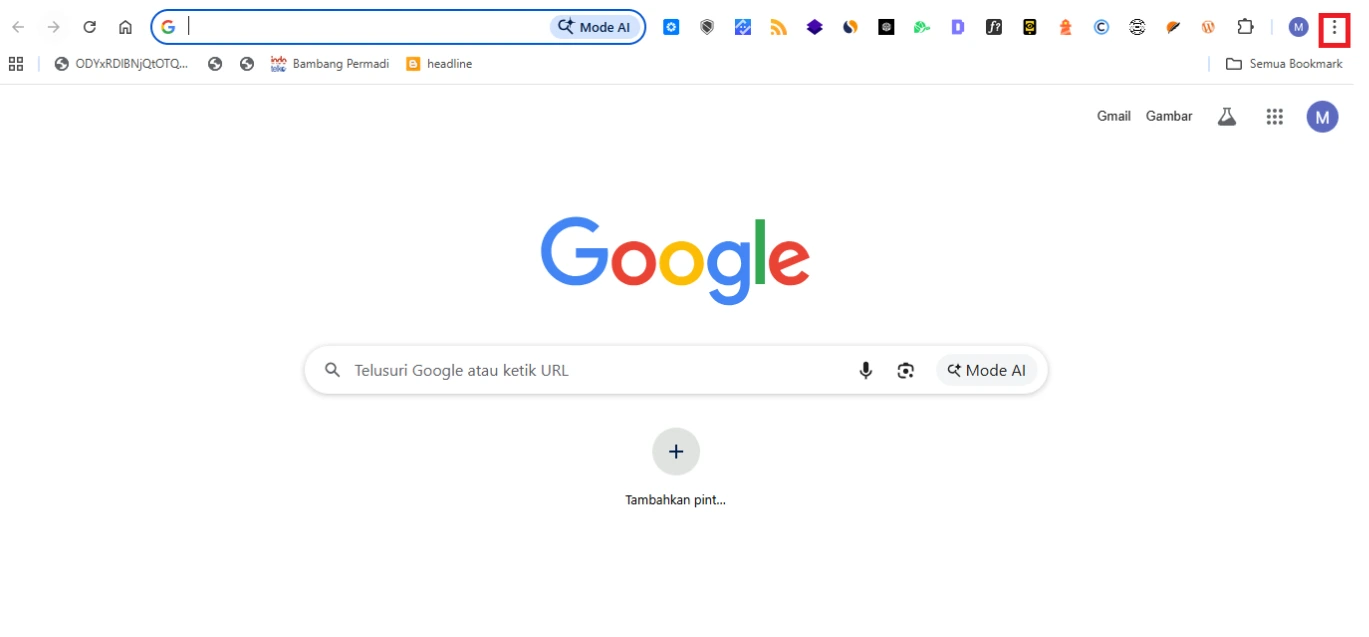 Buka beowser Google Chrome