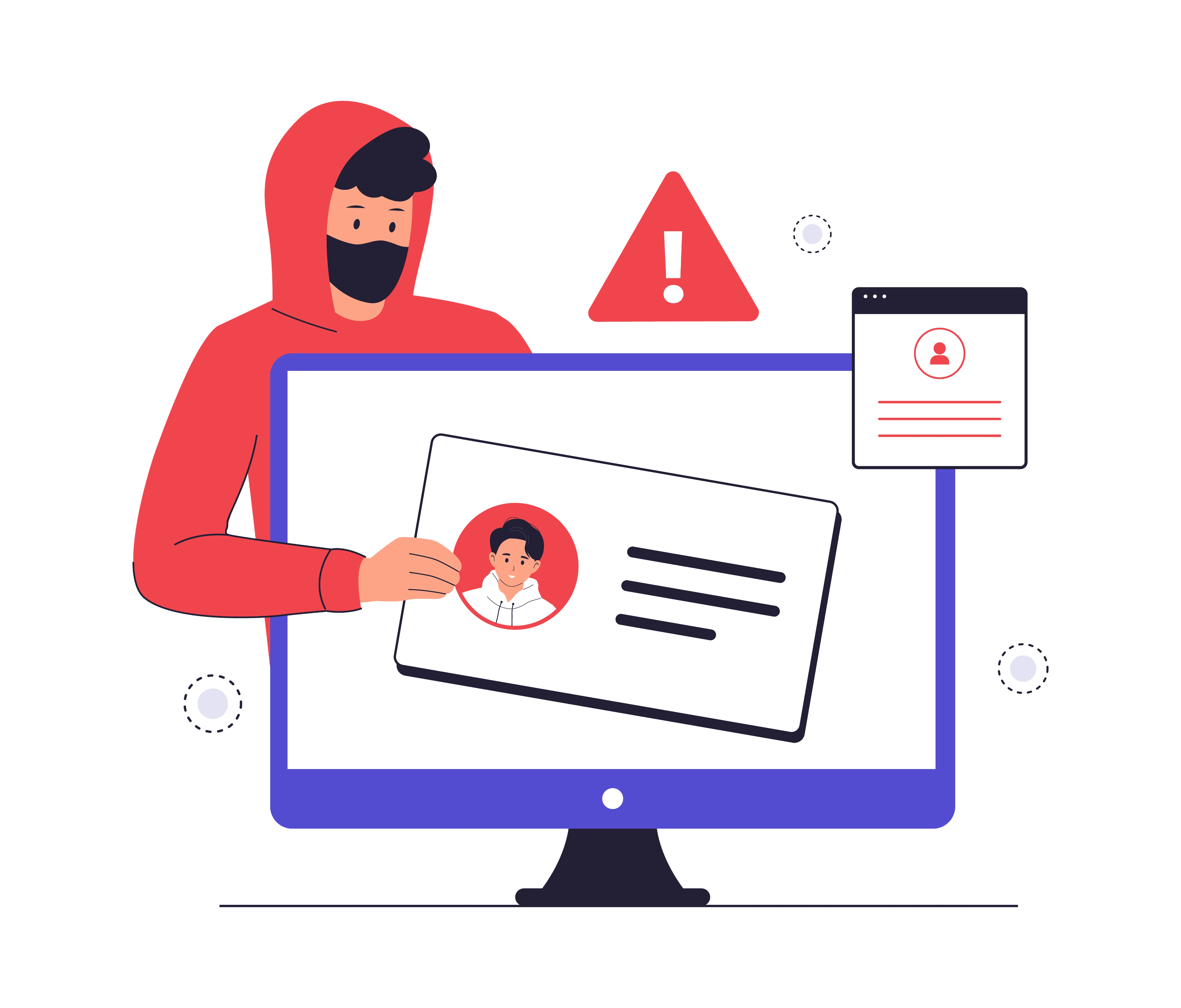 Gambar 1: hacker sedang melakukan pencurian identitas atau account takeover