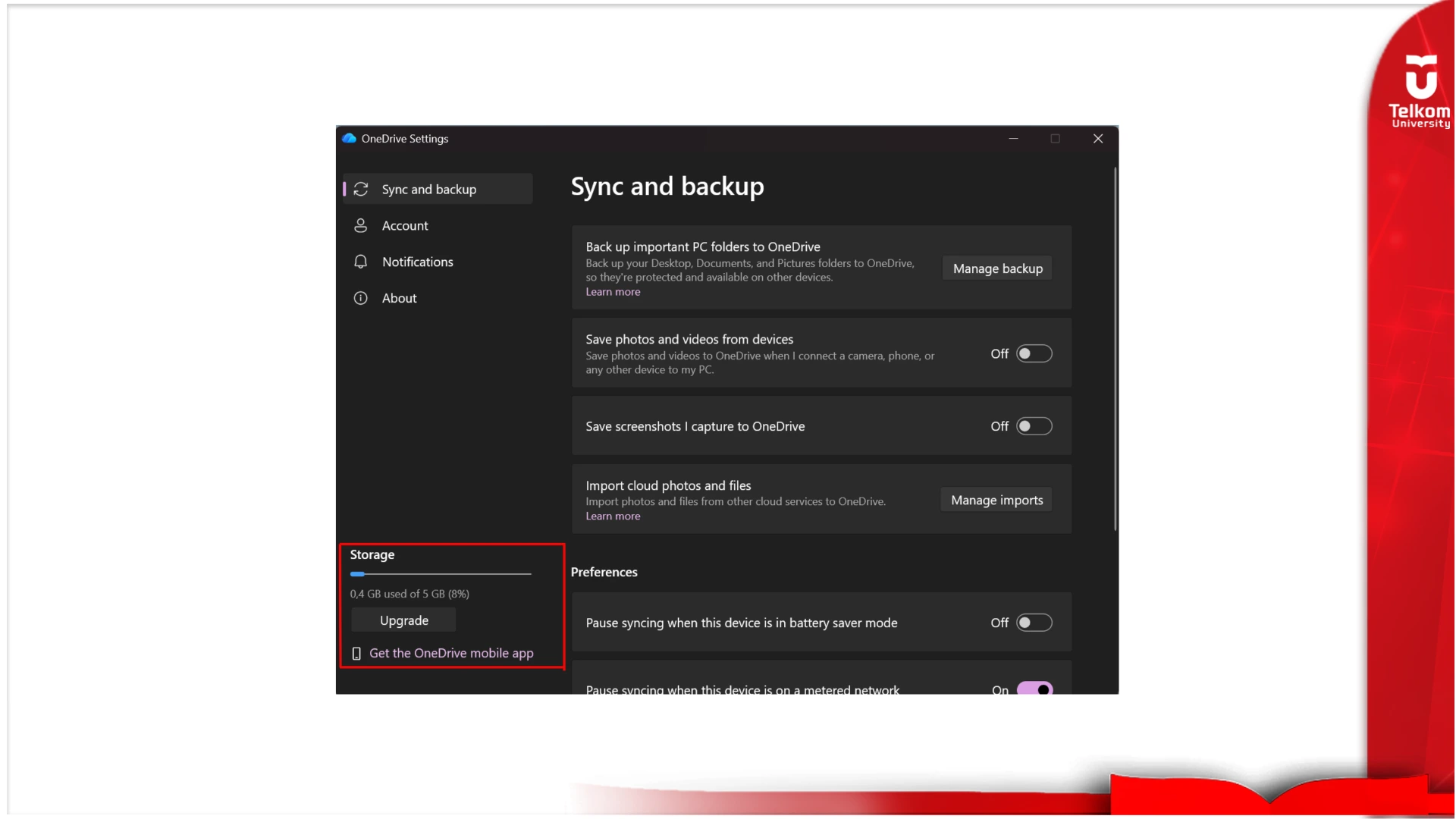 Cara Cek Kapasitas Storage OneDrive Telkom University