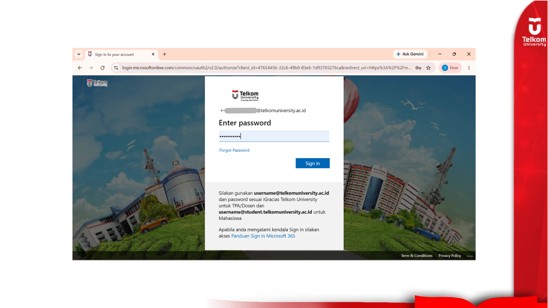Langkah Pengecekan Akun Microsoft 365 Telkom University