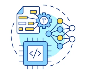 ilustrasi word embedding yang menampilkan transformasi neural network dengan beberapa node yang saling terhubung ilustrasi word embedding yang menampilkan transformasi neural network dengan beberapa node yang saling terhubung