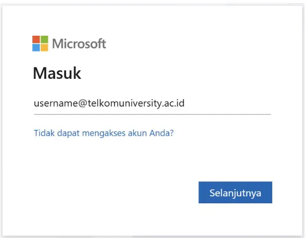 Login ke Akun Microsoft