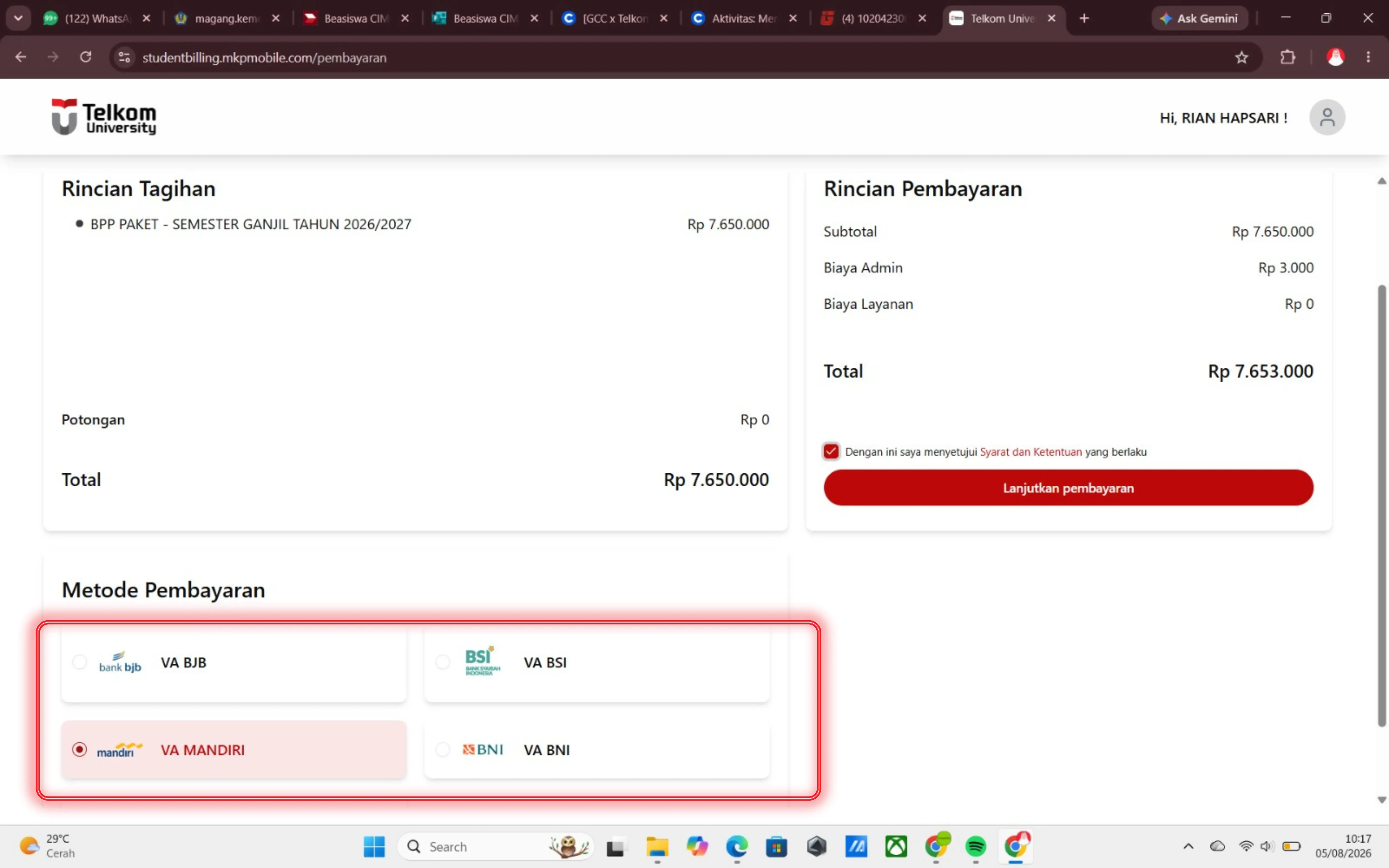 Tentukan Channel Pembayaran Tentukan Channel Pembayaran