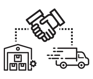 kerja sama dalam VMI yang menggambarkan kolaborasi antara mitra bisnis, pengelolaan inventaris, dan proses distribusi logistik