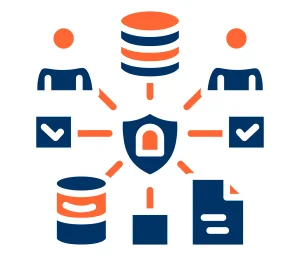 Ilustrasi framework data governance yang menggambarkan tata kelola dan keamanan data dalam ekosistem digital Ilustrasi framework data governance yang menggambarkan tata kelola dan keamanan data dalam ekosistem digital
