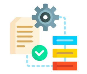 Ilustrasi workflow automation yang menampilkan tahapan proses yang saling terhubung untuk menggambarkan otomatisasi alur kerja Ilustrasi workflow automation yang menampilkan tahapan proses yang saling terhubung untuk menggambarkan otomatisasi alur kerja