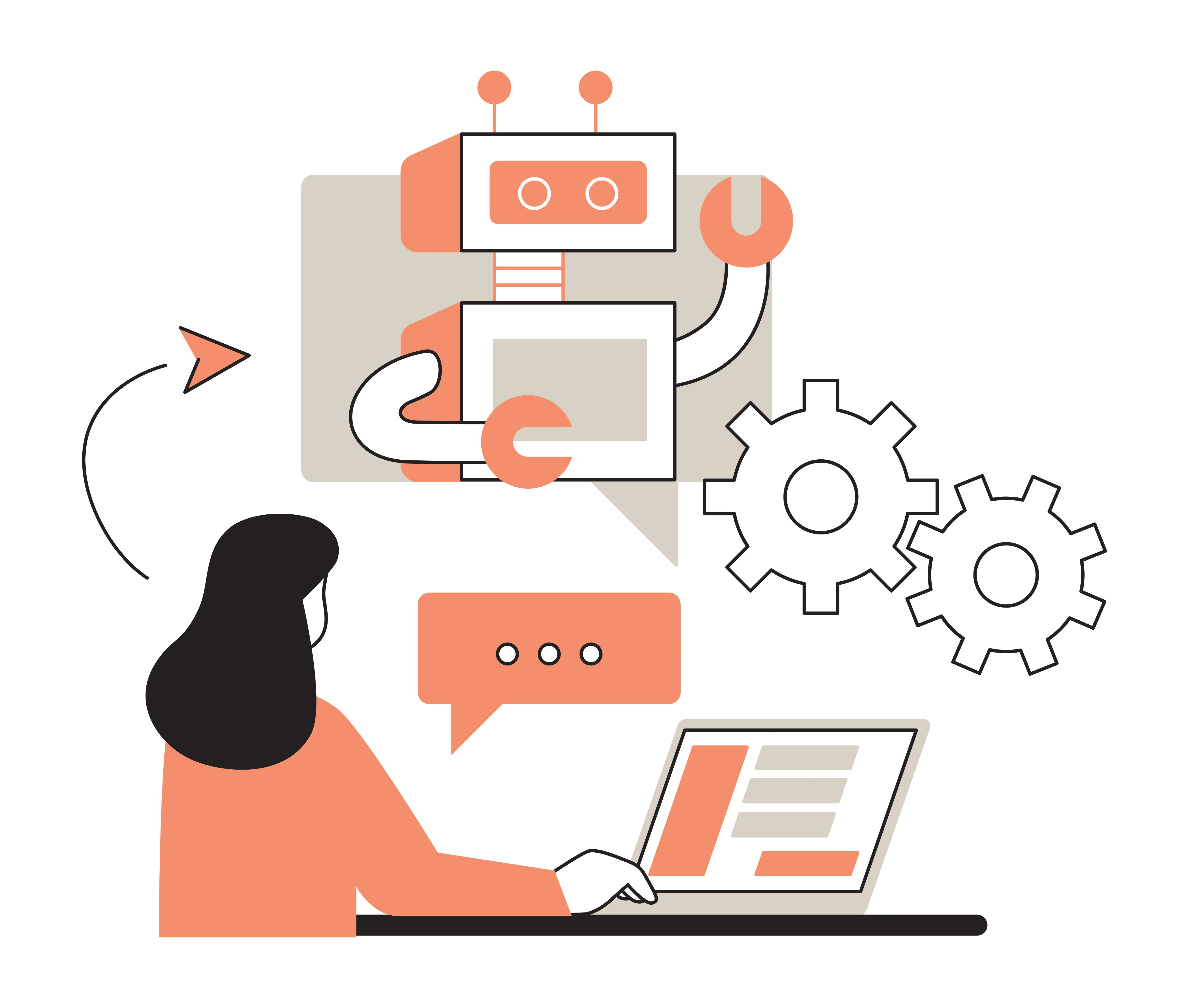 ikon komunikasi yang menggambarkan proses otomatisasi serta integrasi sistem dalam workflow automation ikon komunikasi yang menggambarkan proses otomatisasi serta integrasi sistem dalam workflow automation